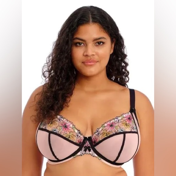 Elomi Carrie Plunge Underwire Bra in Ballet Pink - 42 J - Picture 1 of 5